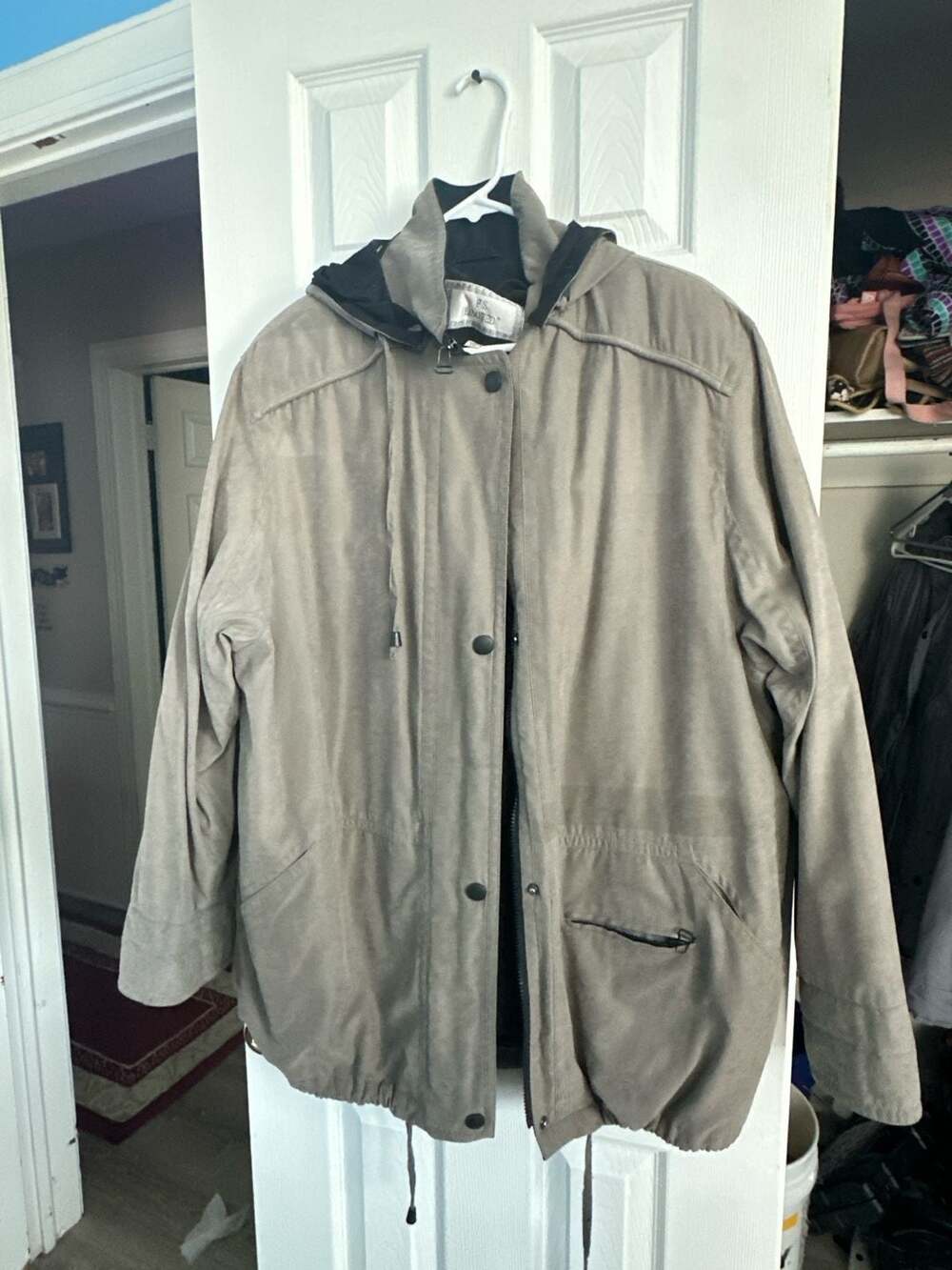 PS Limited Vintage Hooded Utility Jacket Khaki Tan Full Zip